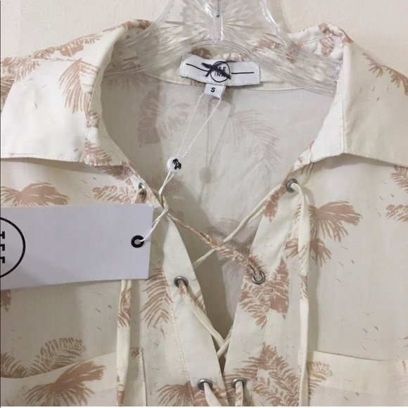 Teeink Ivory Havana Lace up Front Tunic Dress - Picture 4 of 8